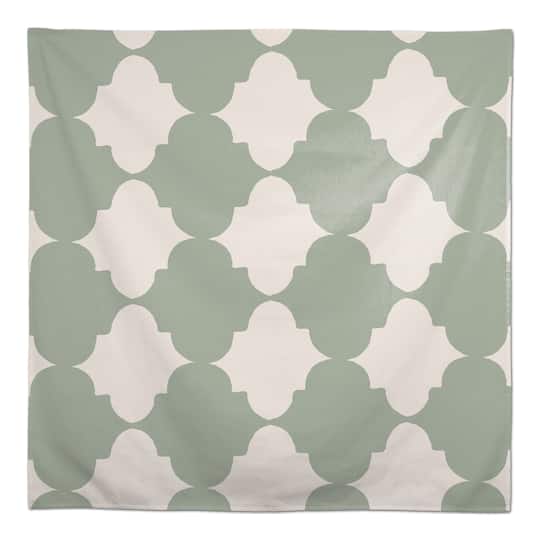 Teal Tile Pattern Tablecloth